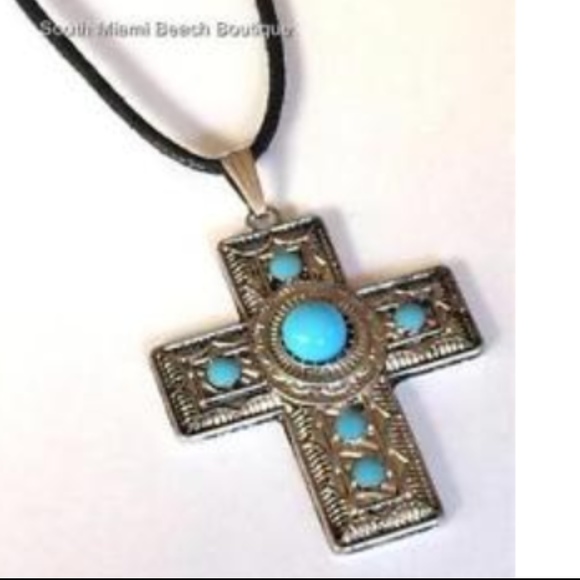 Jewelry - Silver Cross Necklace Pendant Southwestern